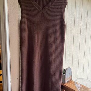 SHEIN Brown Sleeveless Maxi Dress